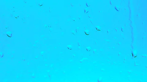Drop of water runs down the glass surface with condensate Video stock 30459923