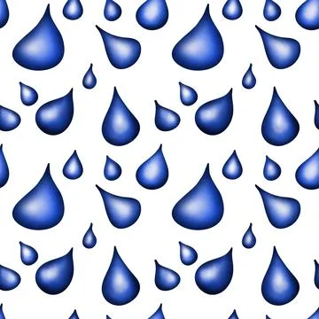 Drop of water seamless pattern on background. Stock Illustration