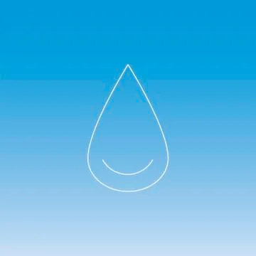 Drop of water thin icon Stock Illustration