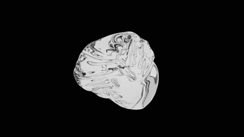 A drop of water transforms in space on a black background. Environment elements Stock Footage 121889395