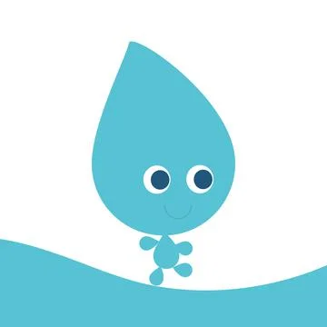 Drop of water vector logo Illustrazione stock