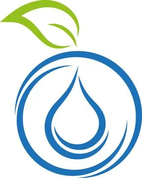 Drop, water, water drop, spa, wellness, logo, icon, leaf Stock Illustration