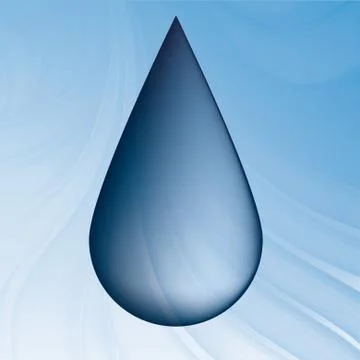 A drop of water on the waves Stock Illustration