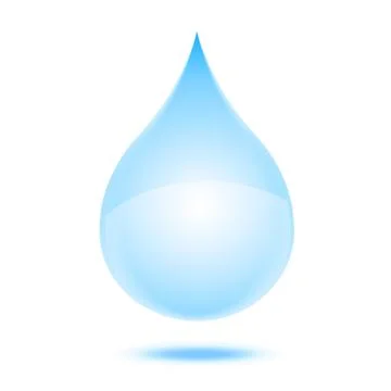 A drop of water on a white background Stock Illustration