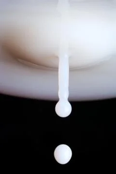 Drop of white liquid Stock Photos