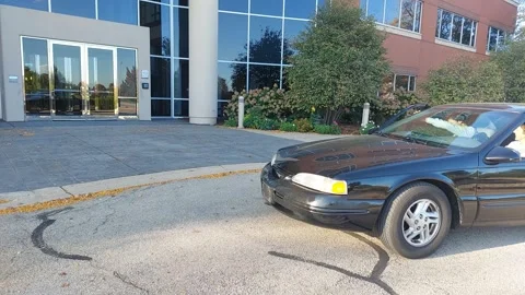 Drop-off worker at office Stock Footage 255458492