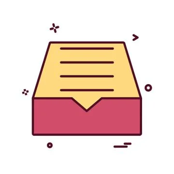 Dropbox icon design vector Stock Illustration