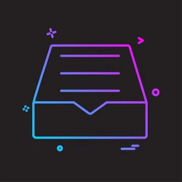 Dropbox icon design vector Stock Illustration