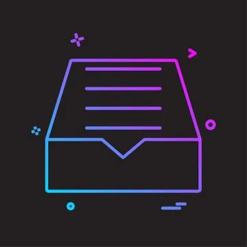 Dropbox icon design vector Stock Illustration