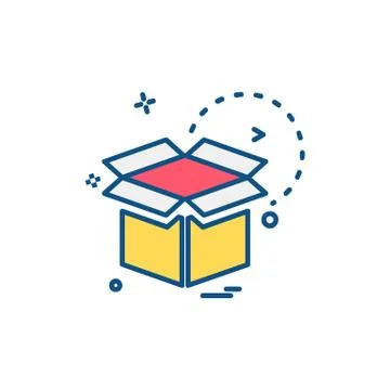 Dropbox icon design vector Stock Illustration