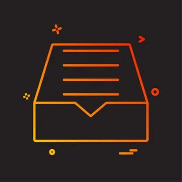 Dropbox icon design vector Stock Illustration