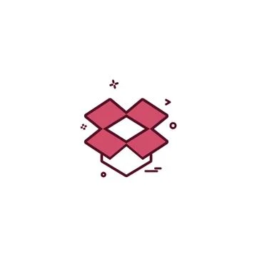 Dropbox icon design vector Stock Illustration