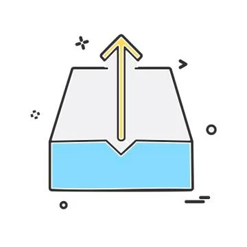 Dropbox icon design vector Stock Illustration