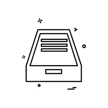 Dropbox icon design vector Stock Illustration