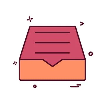 Dropbox icon design vector Stock Illustration