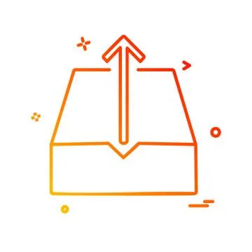Dropbox icon design vector Stock Illustration