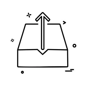 Dropbox icon design vector Stock Illustration