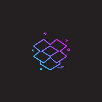 Dropbox icon design vector Stock Illustration