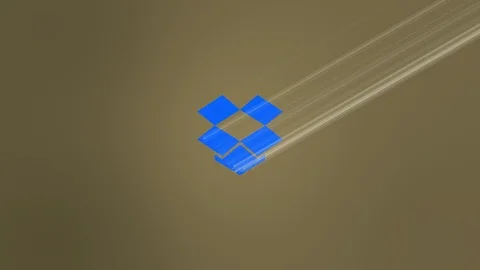 Dropbox Logo Light Reveal Stock Footage 104740042