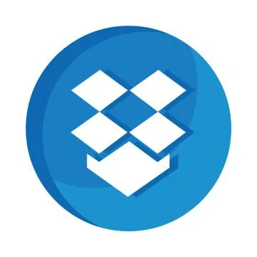 Dropbox social media logo flat style icon イラスト素材