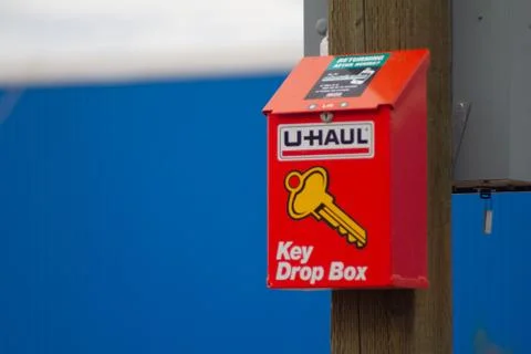 Dropbox where you drop the keys for a UHAUL truck Foto stock