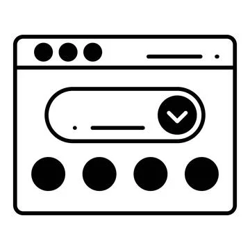 Dropdown Dualtone Icon Stock Illustration