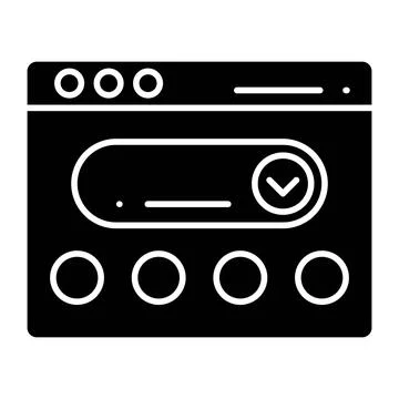 Dropdown Glyph Icon Illustrazione stock