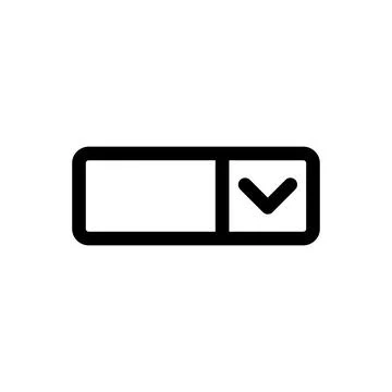 Dropdown Menu Selection Box Icon for User Interface Design イラスト素材