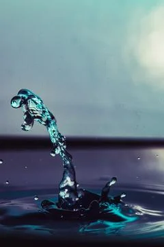 Droplet collision Stock Photos
