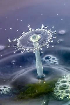 Droplet collision Stock Photos