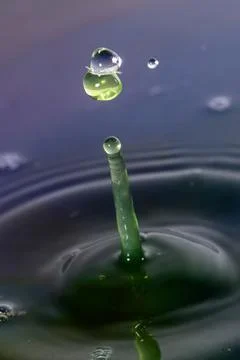 Droplet collision Stock Photos