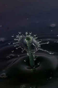 Droplet collision Stock Photos