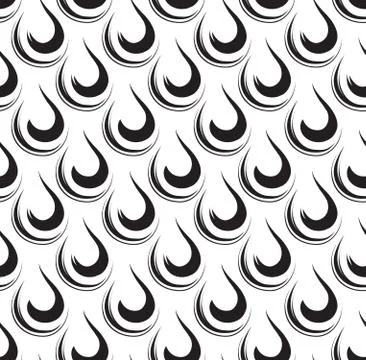Droplet seamless ornament pattern. Abstract rain drop backdrop Stock Illustration