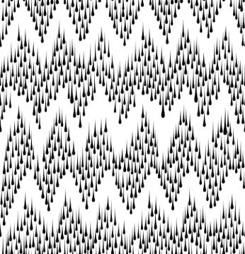 Droplet seamless ornament pattern. Abstract rain drop backdrop Illustrazione stock