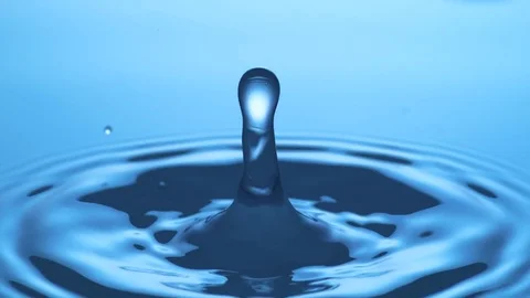  Droplet - Water Surface - MACRO - High Speed - Phantom Flex - 4K - 1000fps Stock Footage 83801790