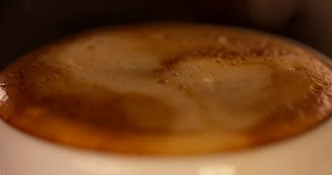 Droplets Of Coffee Dropping Onto  A Mug Full Of Espresso.Italian Roast Coffee Stock Footage 108777836