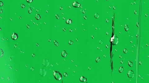 Droplets on glass panel with clear background responding to gravity, merging, Vídeo Stock 341869662