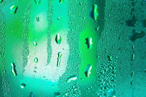 Droplets on glass Stock Photos