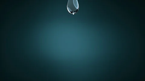 Droplets of pure blue liquid falling. Stock Footage 86825122