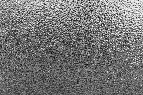 Droplets on the window macro texture Stock Photos