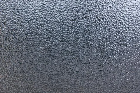 Droplets on the window macro texture Stock Photos