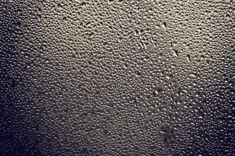 Droplets on the window macro texture Stock Photos