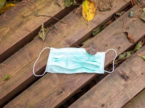 Dropped face mask Stock Photos