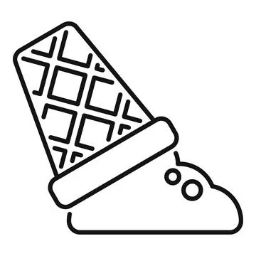 Dropped ice cream cone falling to the ground Stock-Illustration