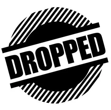 Dropped stamp on white Stock Illustration