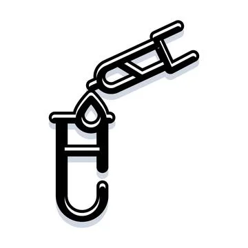 Dropper adding liquid to test tube icon Stock Illustration