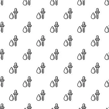 Dropper and liquid drop seamless pattern background Stock Illustration