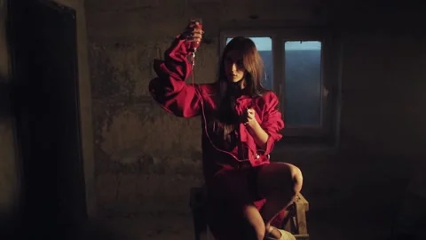 Dropper with blood Stock Footage 141679981