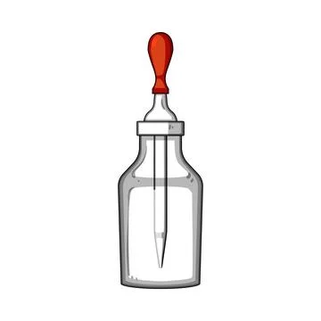 Dropper bottle illustration holding empty liquid for science イラスト素材