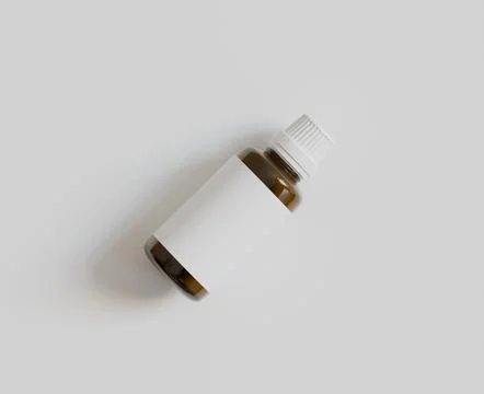 Dropper Bottle Mock-Up - Blank Label on white or bright background (7) Stock-Illustration